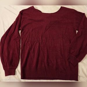 NY&Co Women's L Scoop Back Bow Sweater